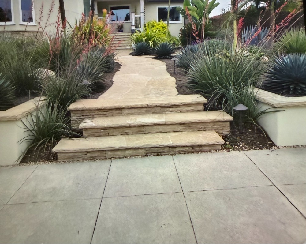 Completed landscaping project