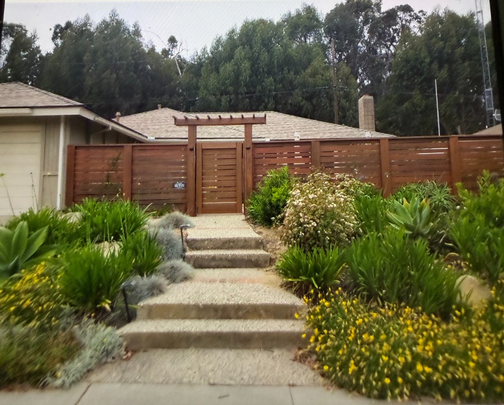 Completed landscaping project